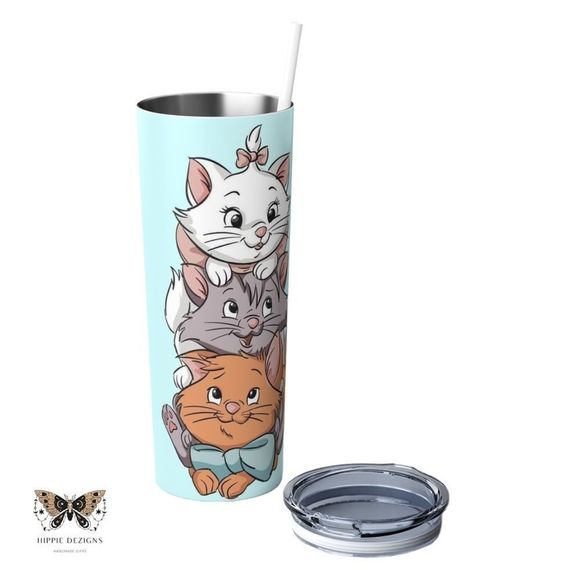 The Aristocats 20oz Steel Tumbler With Lid & Straw - Picture 5 of 14